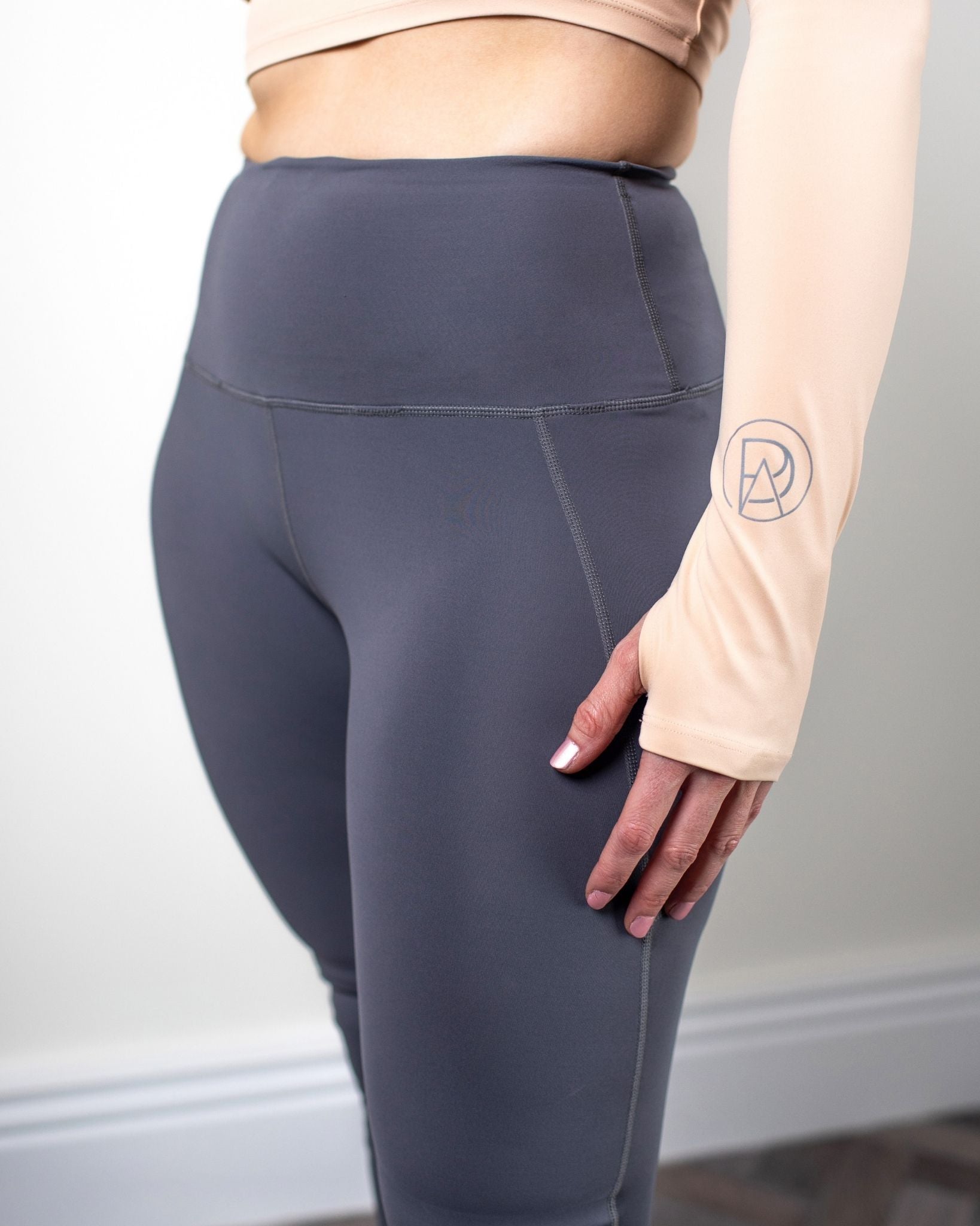 PADA Knee Padded Leggings Grey XL Pada