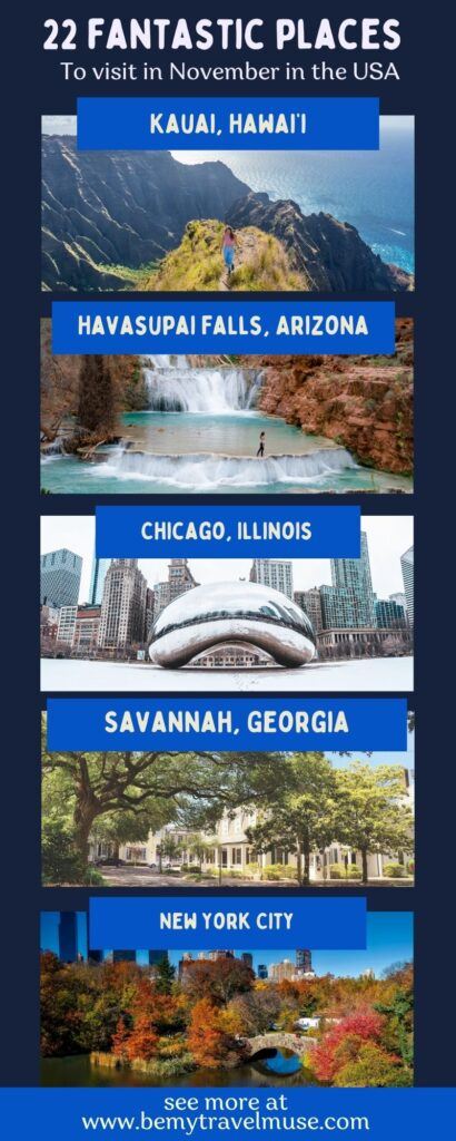 best places to visit in November in usa