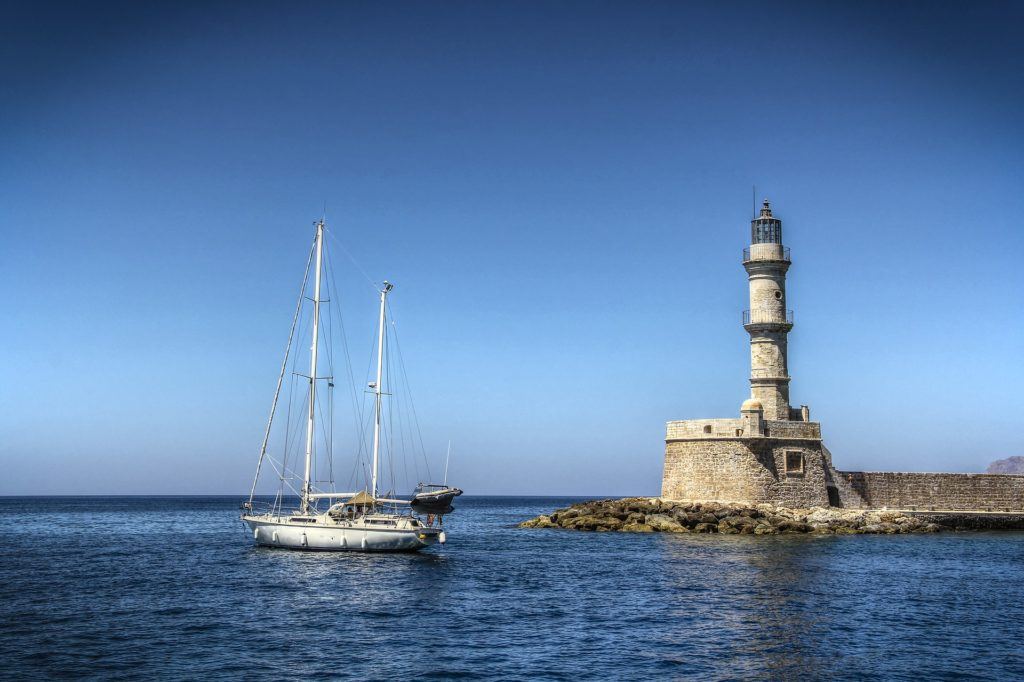 Sailboat near Crete